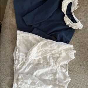 Primark Navy and White Baby Top